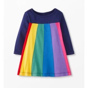 Hanna Andersson Baby Rainbow Panel Dress - NWT - 18-24m